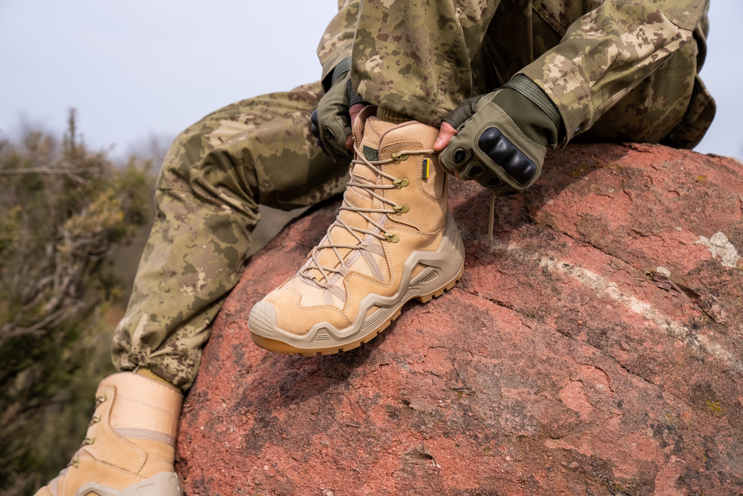 WARBOOTS YEL-1045 SU GEÇİRMEZ KAYMAZ ÇİFT TABAN GARANTİLİ NUBUK BOT KUM