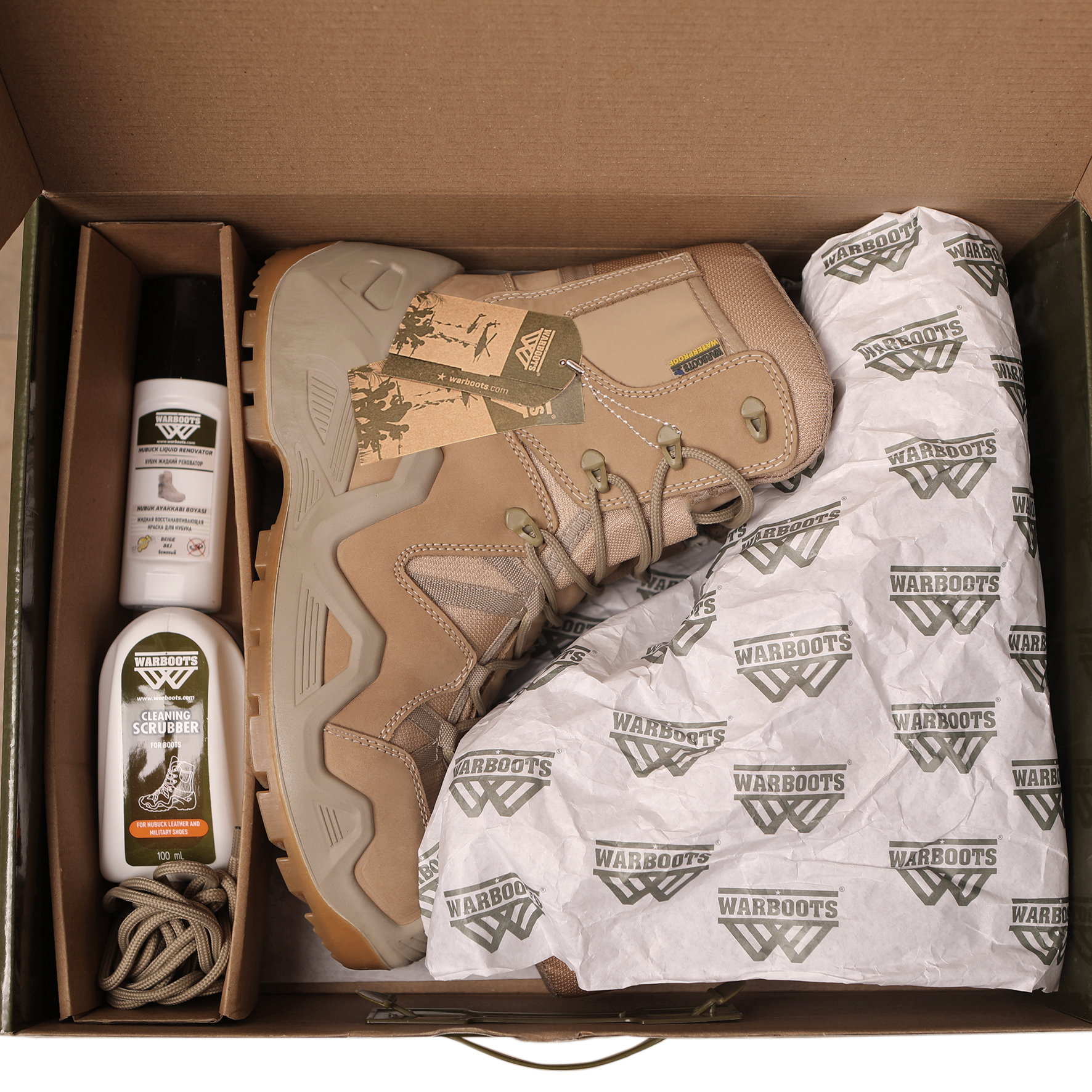 WARBOOTS YEL-1045 SU GEÇİRMEZ KAYMAZ ÇİFT TABAN GARANTİLİ NUBUK BOT KUM