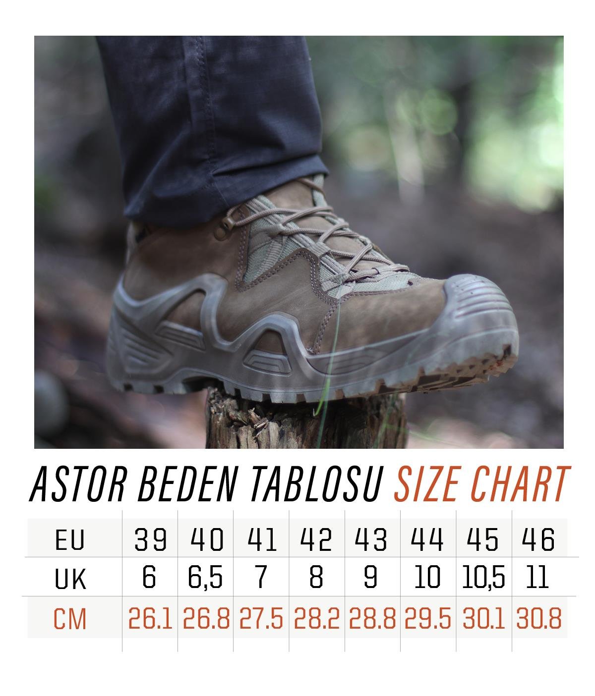 YDS ASTOR BOT -COYOTE