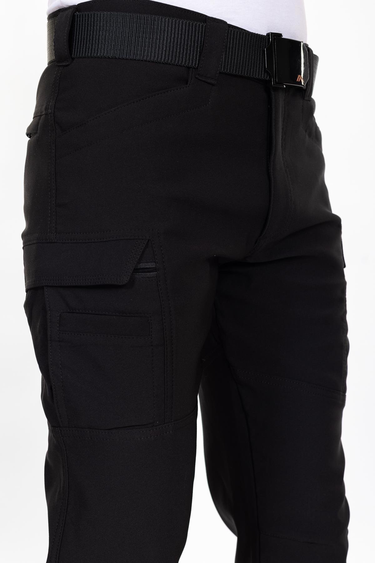 AKN 514 KIŞLIK İÇİ POLARLI TAKTİK PANTOLON SİYAH 