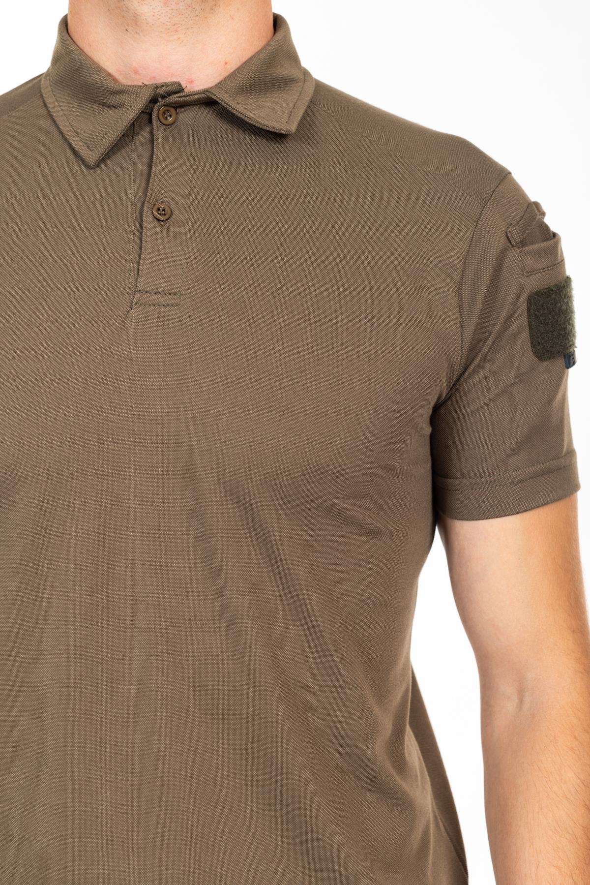 AKN 708 POLO YAKA KISA KOLLU TAKTİK T-SHIRT-HAKİ