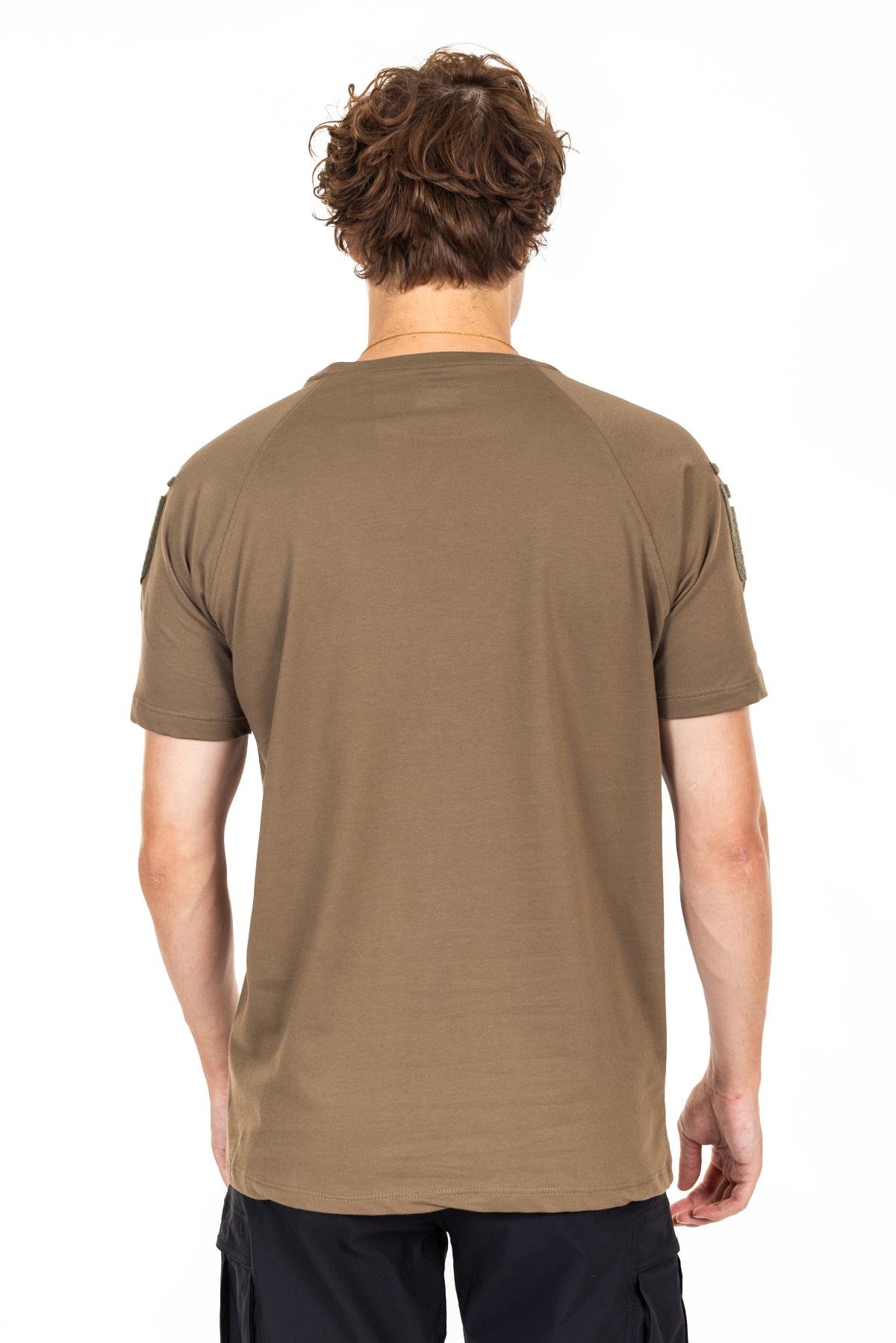 AKN 713 BİSİKLET YAKA KISA KOLLU TAKTİK T-SHIRT-HAKİ