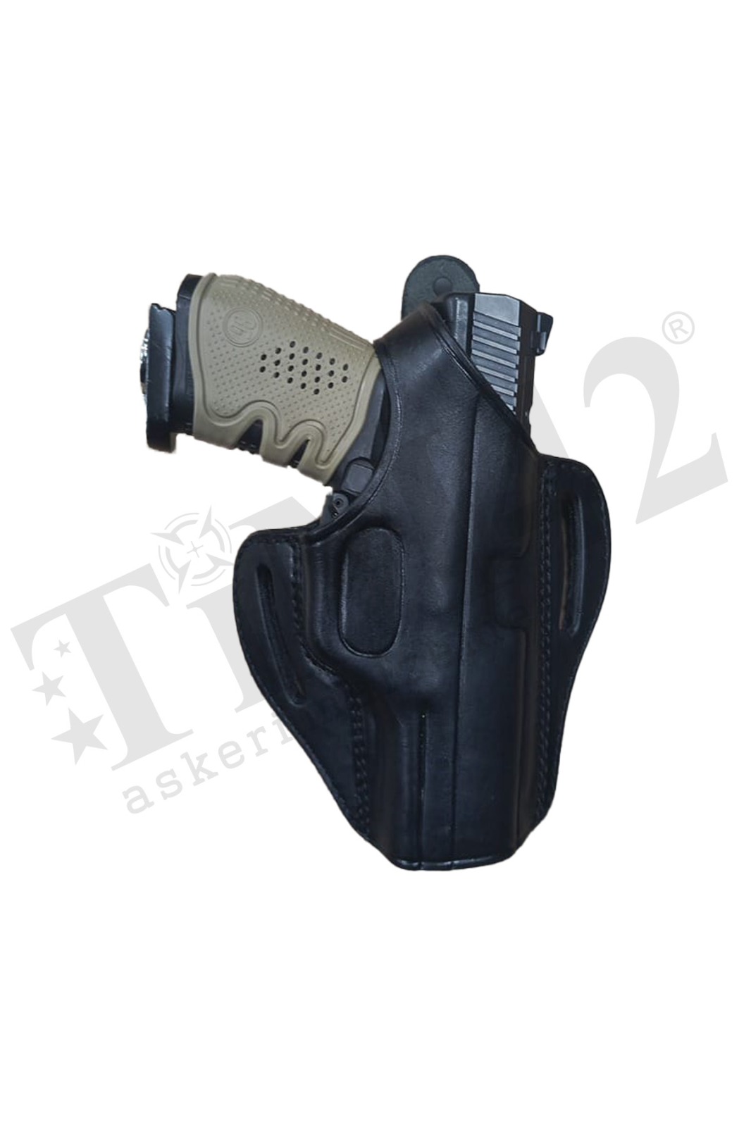 TİM42 SAR9 DERİ TAM KELEBEK SİLAH KILIF SİYAH ORJİNAL 